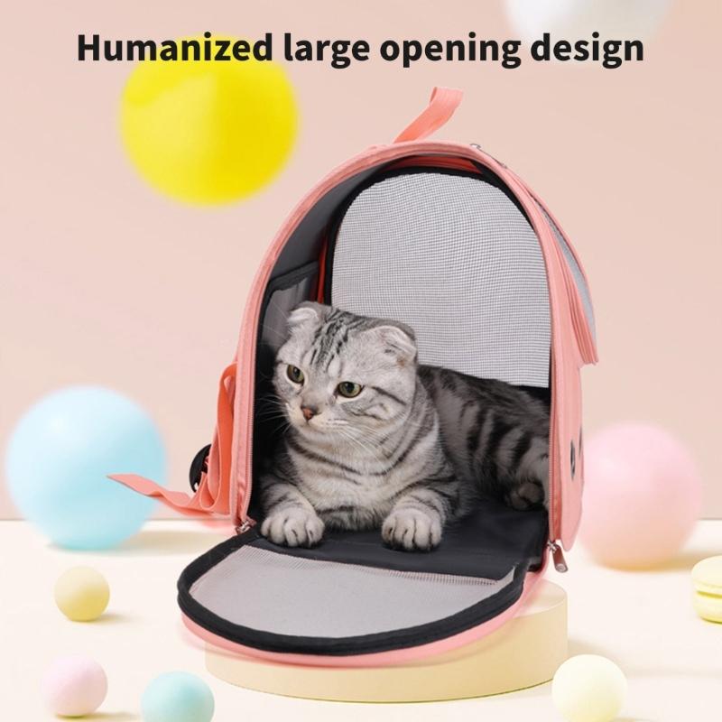 Pet Backpack Cats Carriers Bag Soft Big Capacity with Window Breathable Pet Carriers Sightseeing Bag
