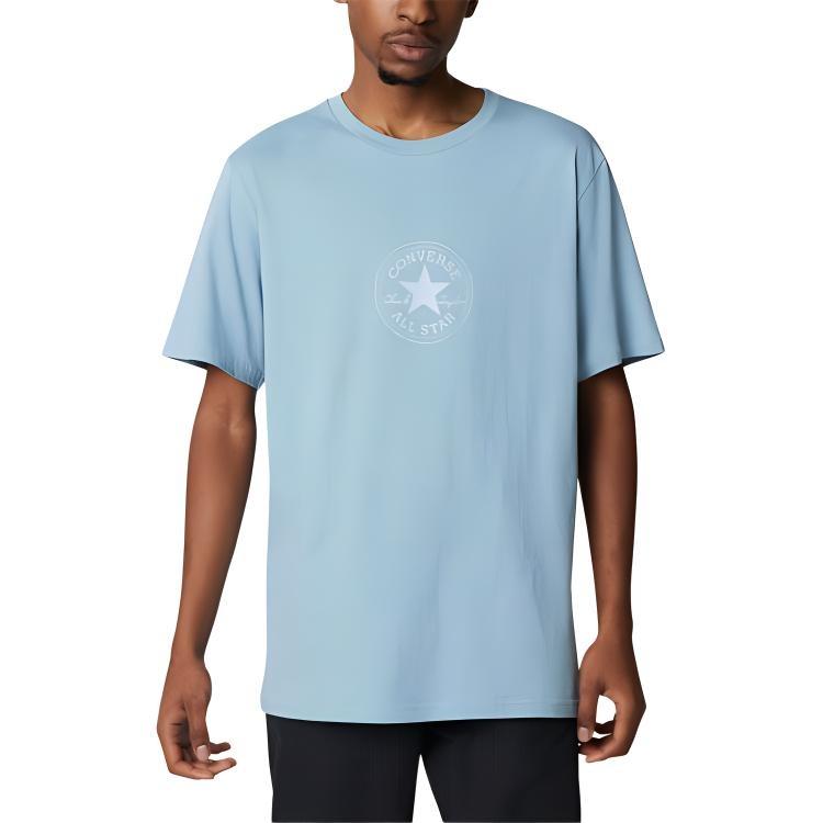 Converse Tonal Chuck Taylor All Star Patch Graphic T-Shirt Asia Sizing 'Worn Blue' Men's 10023285-A04