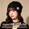 Star Pattern Slouchy Skull Cap Elastic Brimless Knit Hat Warm Postpartum Cap  Cold Weather