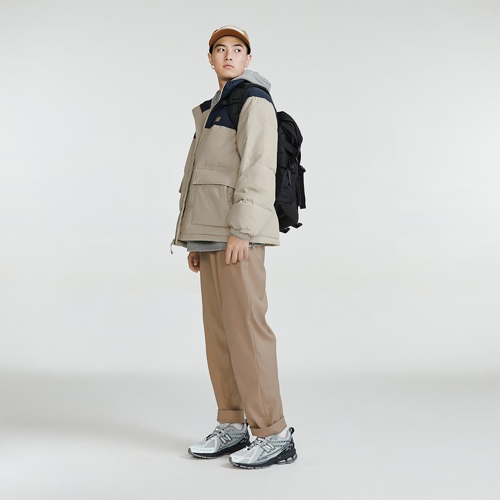 New Balance NBX Academy Puffer Down Asia Sizing 'Beige Navy' Men's AMJ34304-SOT