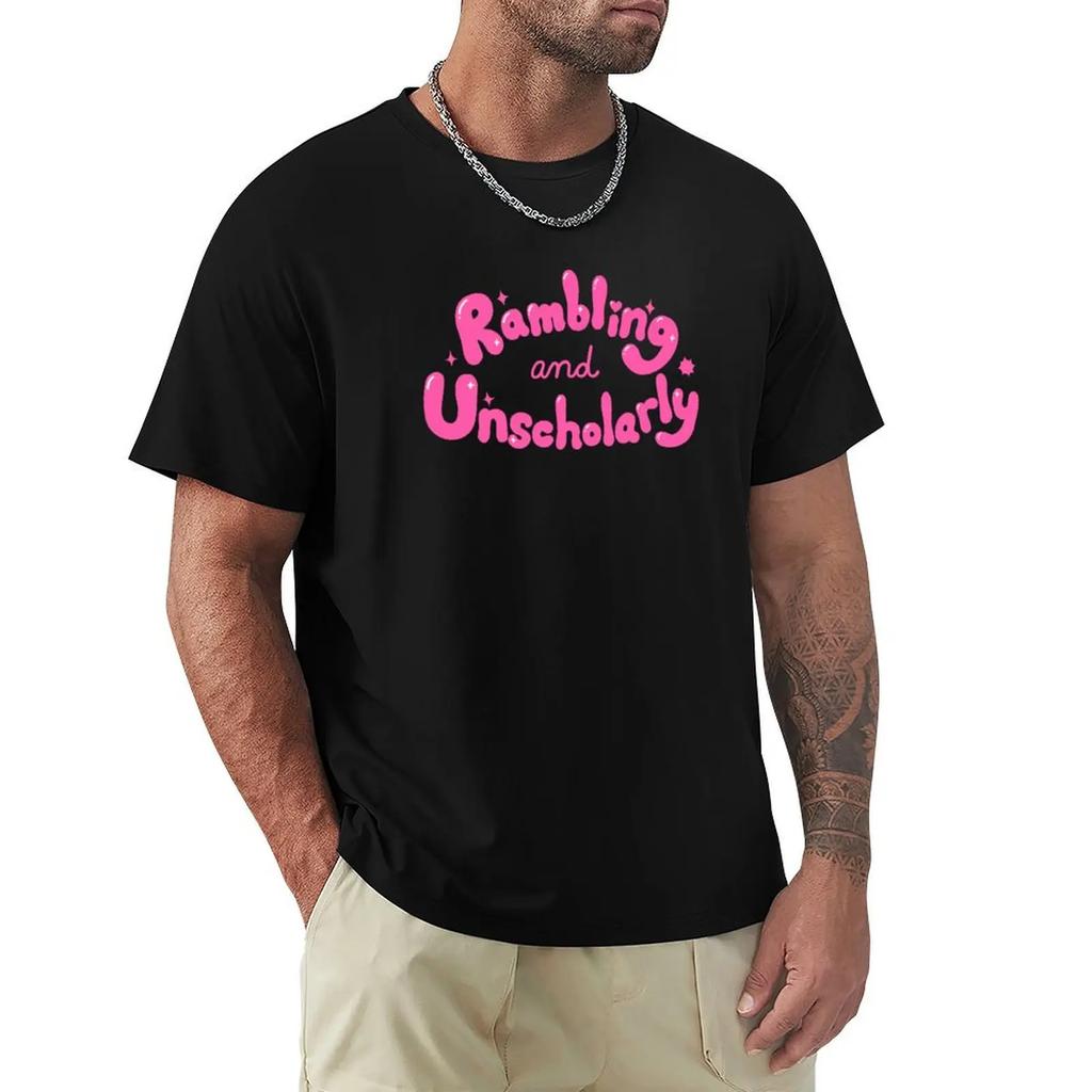 Rambling And Unscholarly T-Shirt Kawaii Clothes Tops Vintage Anime Shirt Men T Shirt