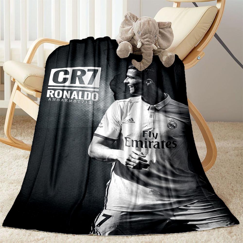 Ronaldo's Iconic Journey Blanket Warmthful Decor Suitable for Sofa Bed Bedding Four Seasons Multipurpose Stylish Decor