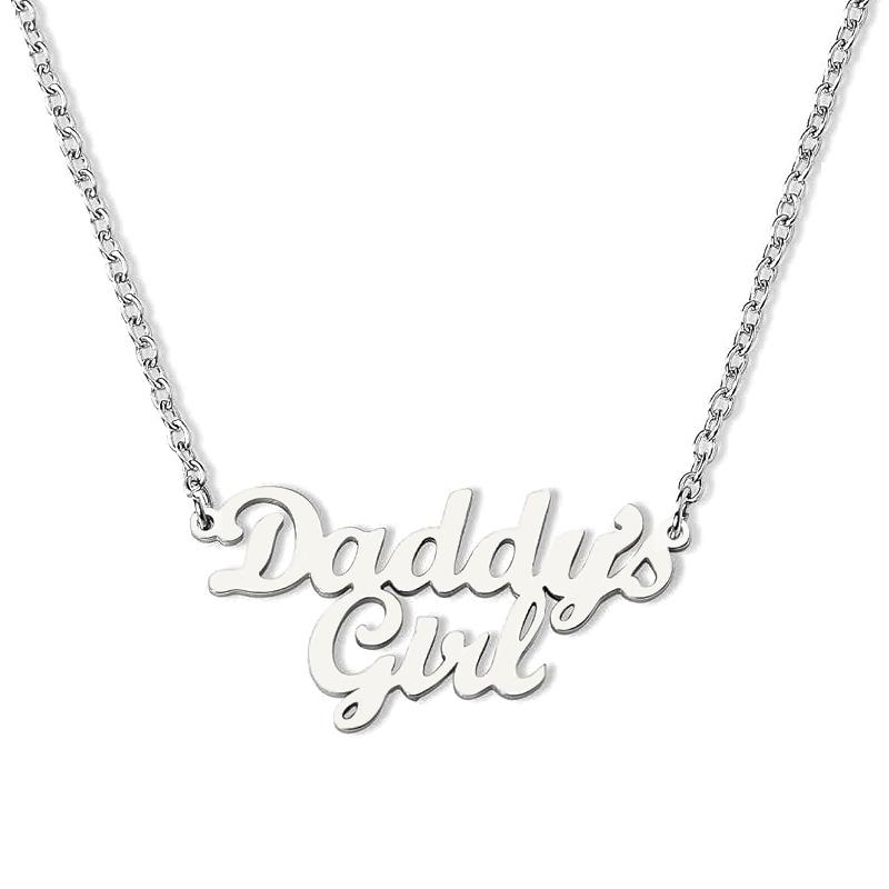 Trendy Stainless Steel Color Ddday'S Girl Necklace Jewelry Gifts For Daughter Girlfriends