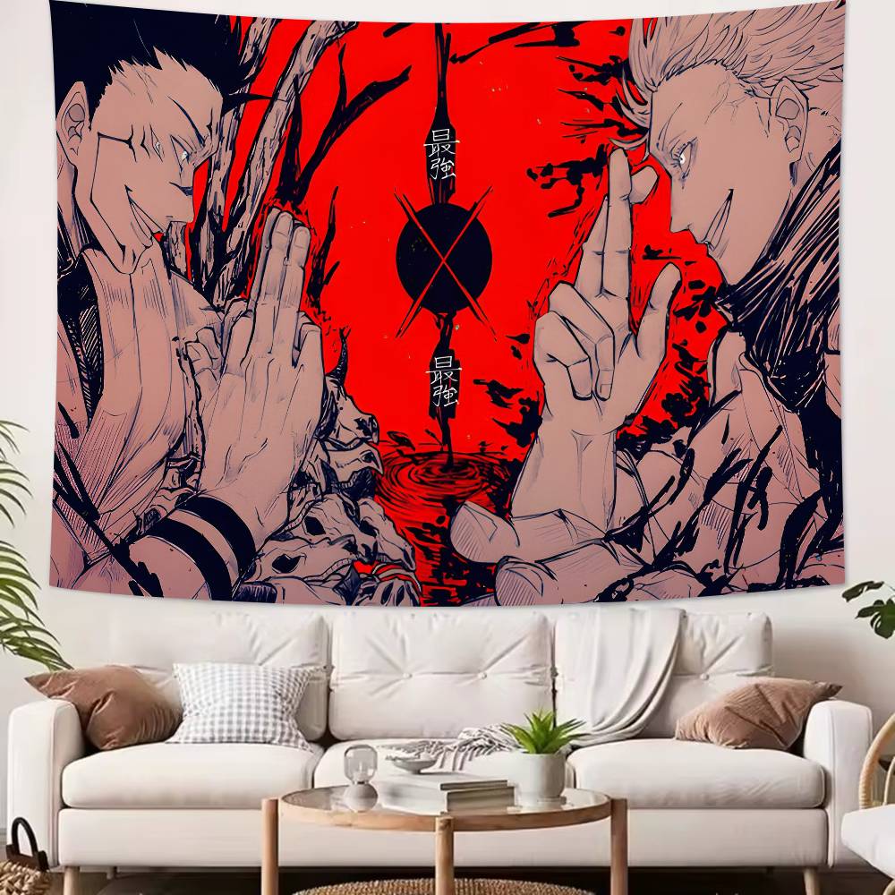 Cool Hot JJujutsuS KKaisen Tapestry Decoration Bedroom Dormitory Background Cloth Holiday Home Party Living Room Club Tapestry
