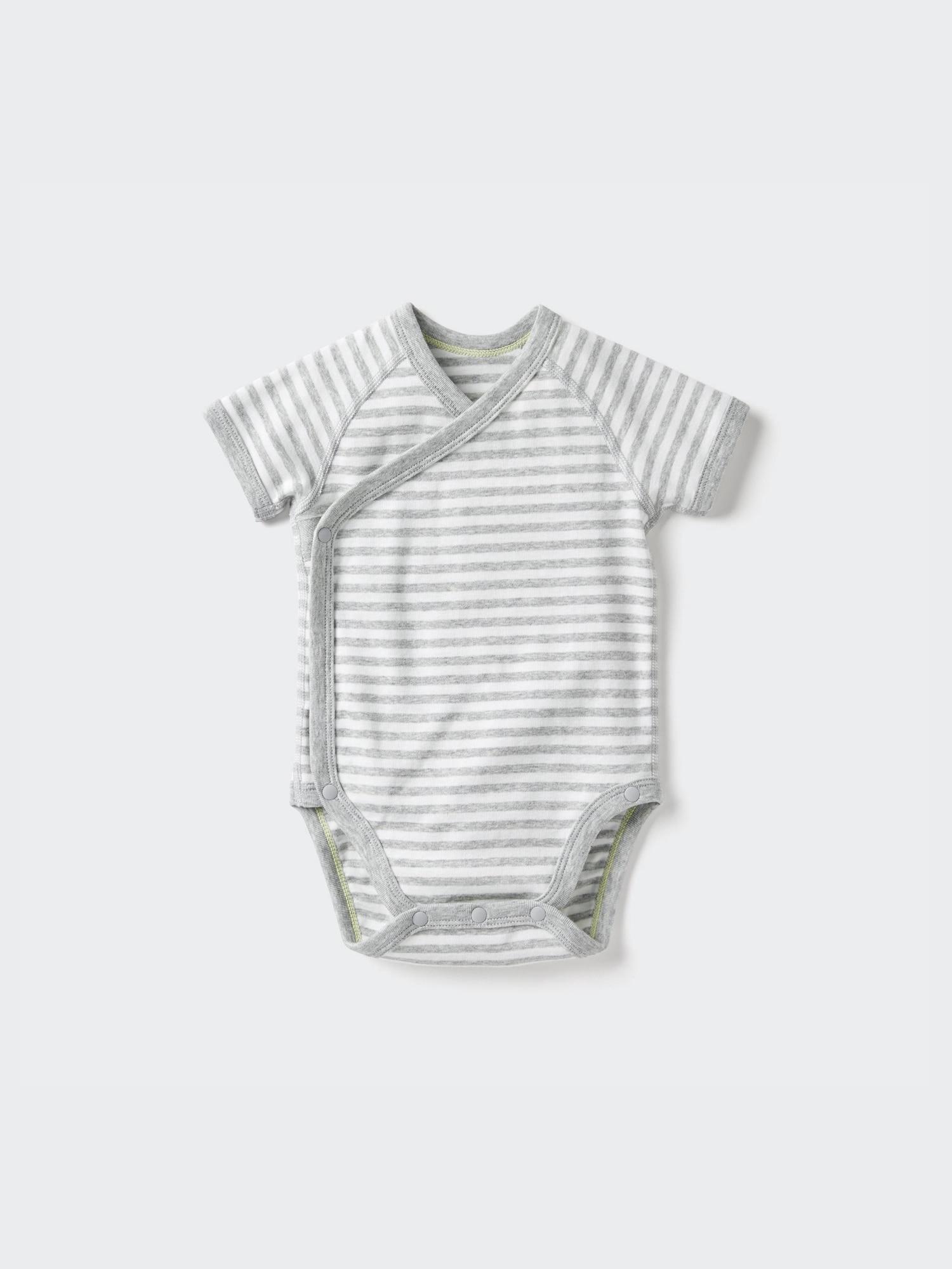 

Uniqlo Bn Bodysuit Short Sleeve Stripe 60cm 03 GRAY/BABY 60