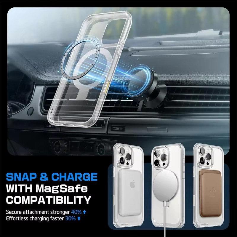 Magnetic Clear with Camera Control Button Macsafe Stand Case for IPhone 16 Pro Max Plus 16Pro 16Plus IPones Magsafe Holder Cover