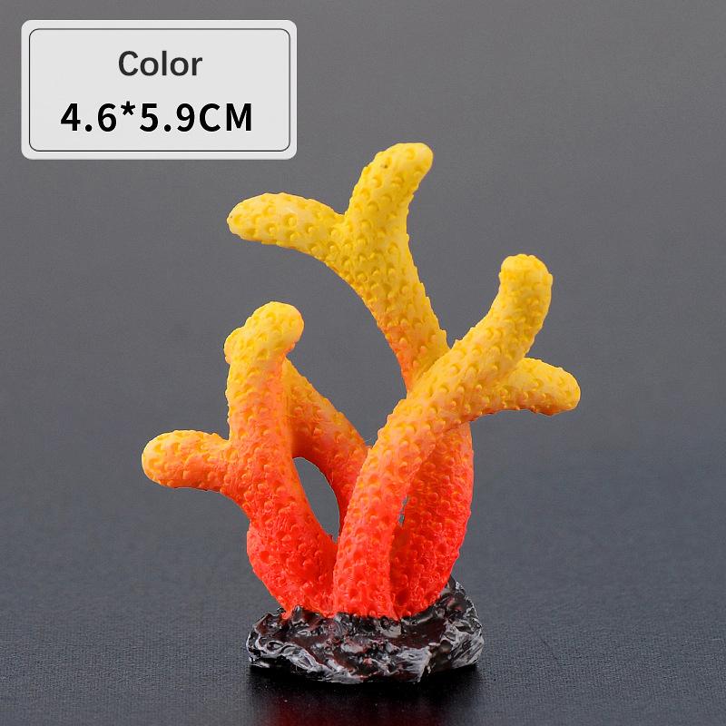 Colorful Mini Artificial Coral Cute Ornamental Fish Gifts Aquarium Decor Multicolor Resin Fashion Diy Art Craft Fish Tank Decora