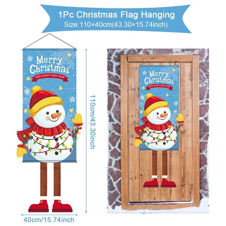 Bannière Drapeau de Noël Père Noël Arbre de Noël Bannière Décoration de Noël pour la Maison 2025 Ornements Cadeaux Noël Nouvel An
