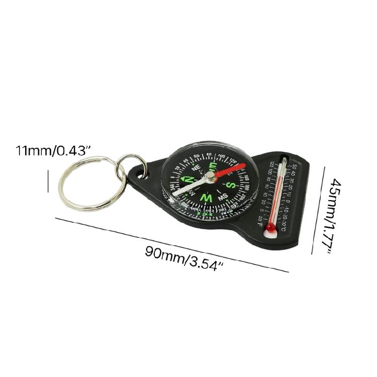 2 in Compassing Thermometer for Travel Exploration Accurate Directional Guidance