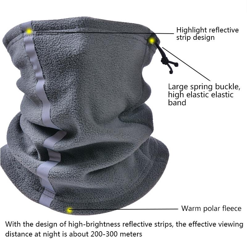 Winter Plus Samt zum Warmhalten und Kälteschutz Skischal Outdoor Nacht mit reflektierender Streifen Reitmaske