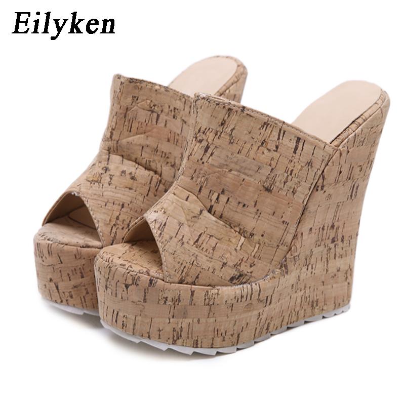Fashion Eilyken Summer Comfortable Non-Slip Platform Wedges Women's Slippers Designer Open Toed Roman Sandals Party Shoes