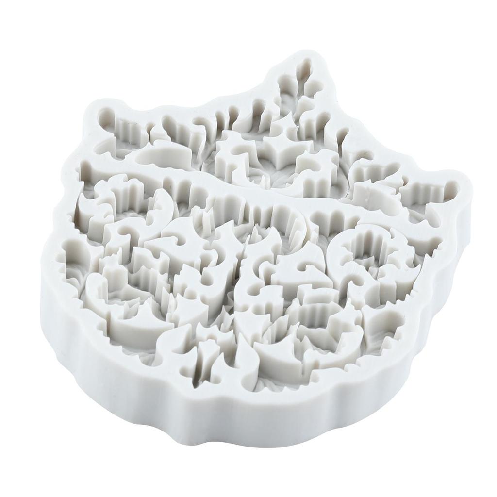 Baroque Style Silicone Mold Curlicues Scroll Lace Fondant Molds Cake Decorating Tools Theme Cake Dessert Decorated Chocolate Candy Mold