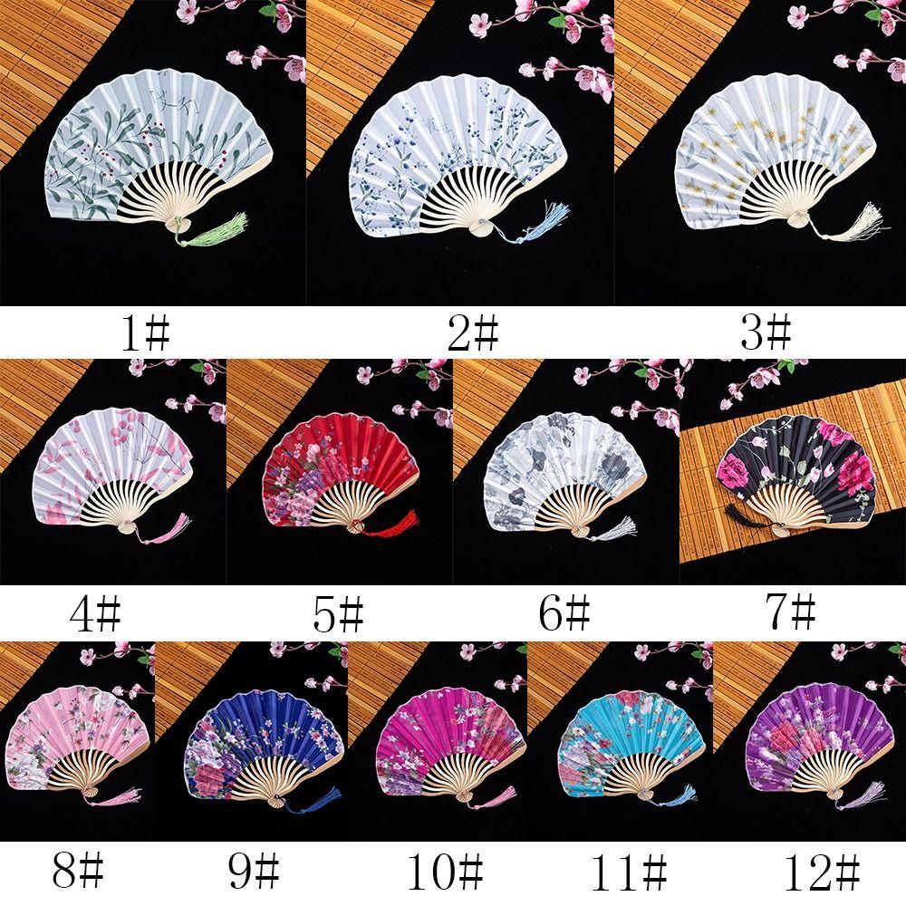 Style Handicrafts Home Decoration Bamboo Craft Gift Dance Fan Folding Fan Photography Prop Hand Fan