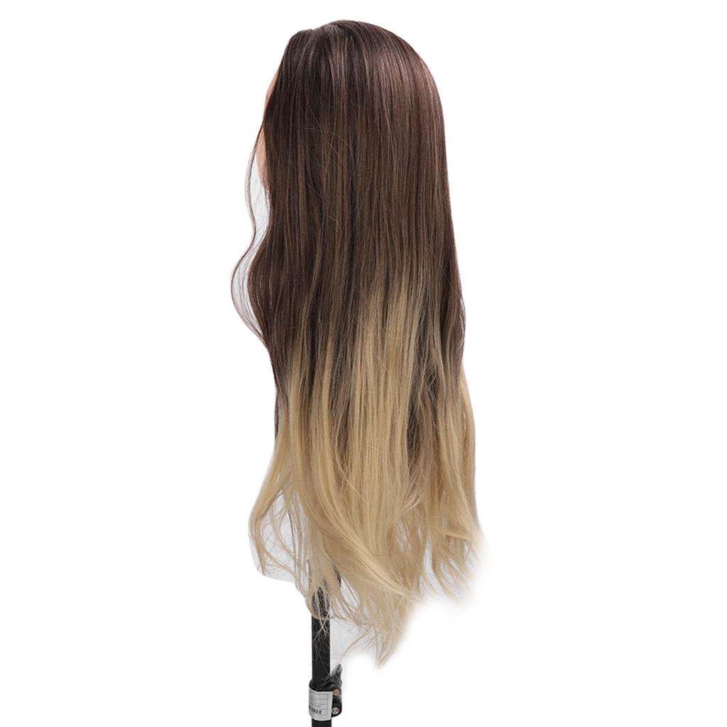 Blond Šedý Gradient Parochňa Hlava Manikína Vlasov Kaderníctvo Styling Tréning Zapletanie Bábika Hlava Súprava