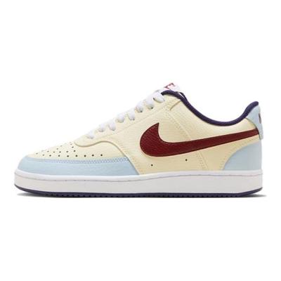 Court Vision 1 Low Comfortable Versatile Classic Low-Top Skate Shoes Women Sneakers Yellow Beige FV8114-161