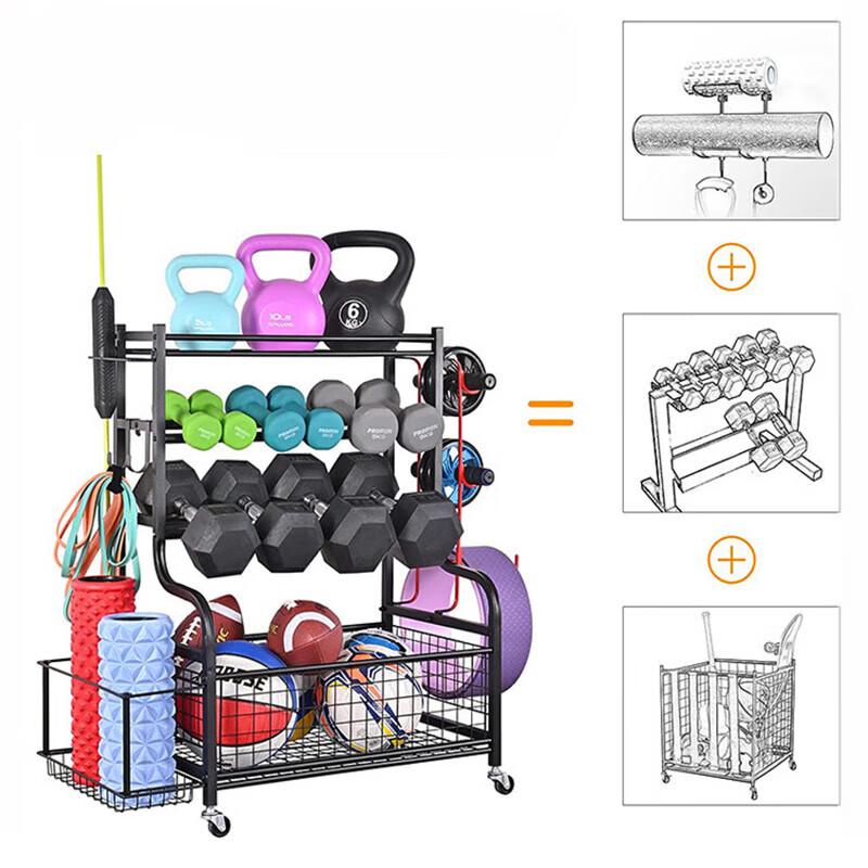 DANLE Mobiler Sportgeräte-Lagerregal