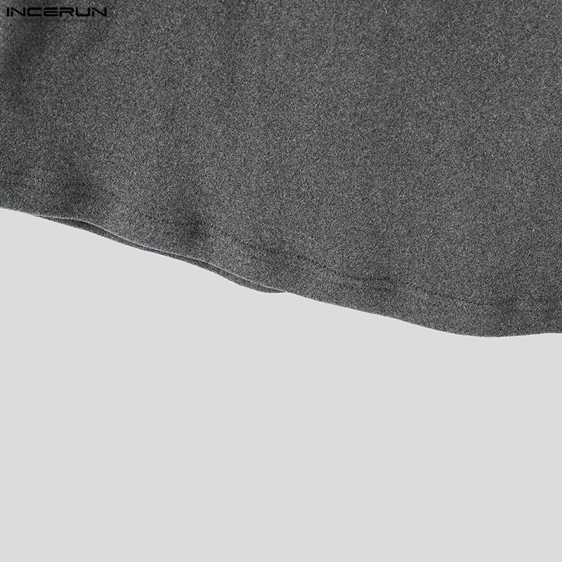 INCERUN Mens V Neck Slim Fit Long Sleeve T Shirt Lightweight Casual Basic Te Tops