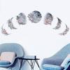 Customizable Moon and Floral DIY Wall Sticker for Kids Bedroom TV Background Removable Self-Adhesive Home Decor