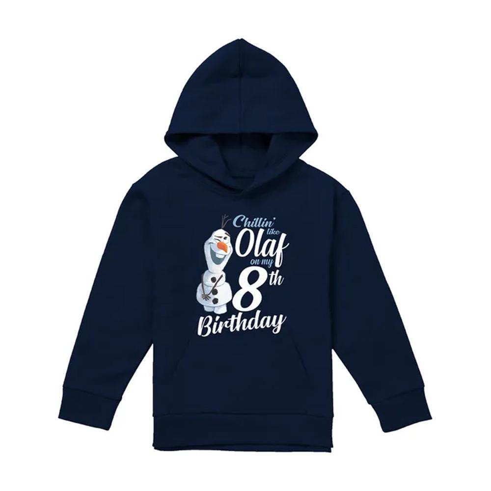 Frozen Childrens/Kids Chillin Like Olaf 8th Birthday Pullover Hoodie