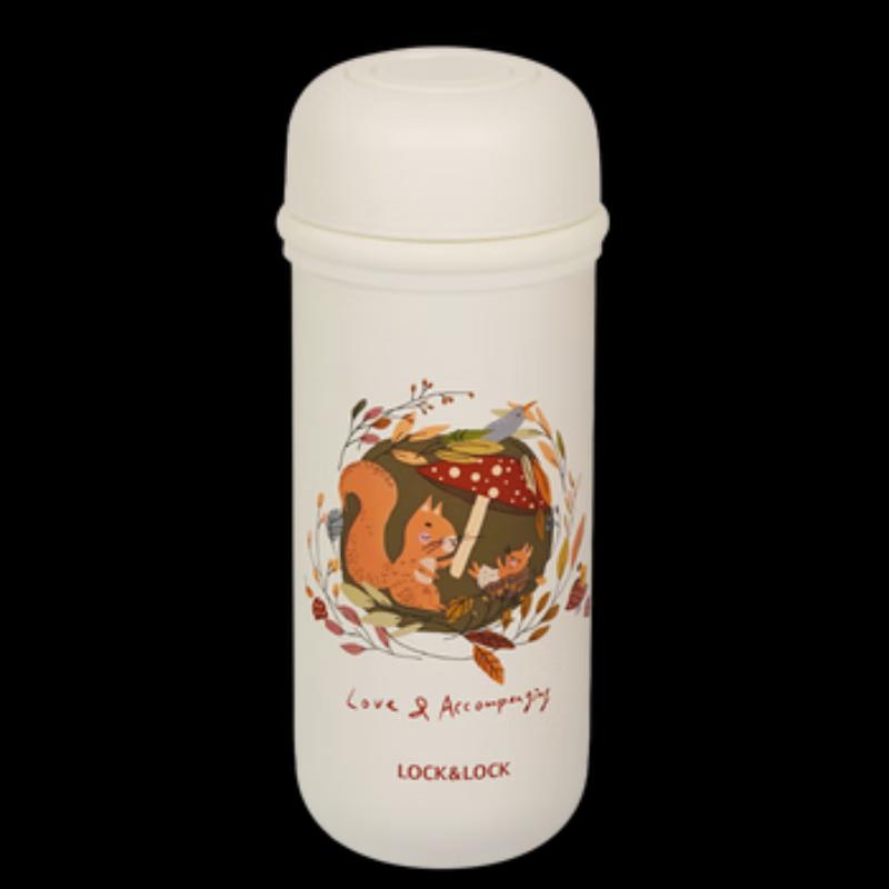 LocknLock Squirrel Ceramic Lined Insulated Mug 260ml