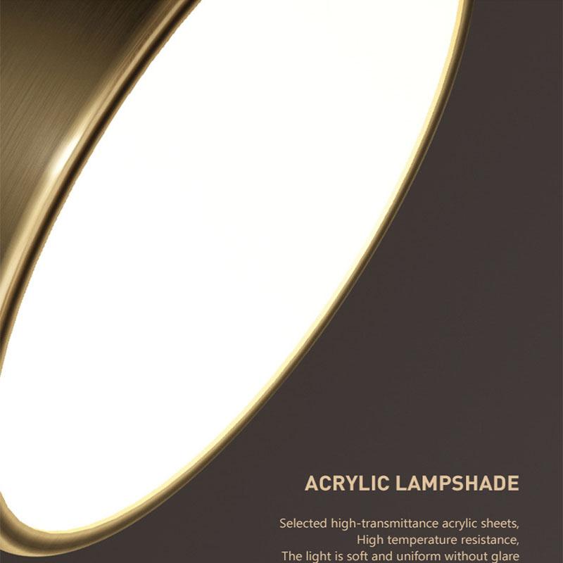 Moderní LED stropní svítidla Nodic Home Decor Doplňky do ložnice Obývací pokoj Jídelna Lampy do chodby Kulaté měděné dekorační svítidlo
