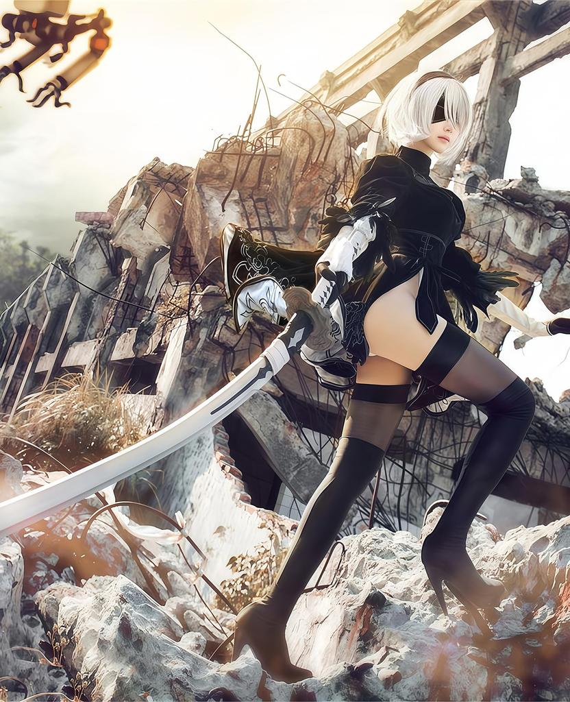 NieR Cosplay YoRHa 2 Typ B Toobee 2B Cosplay NineS 9S Cosplay A2 Cosplay A2 NieR Automata Kostýmní událost Halloween kostýmní škola Festival [NOKIJP]
