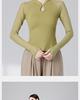 Women's Slim Fit Long Sleeve Stand Collar Dance Top - Versatile, Slimming, Classical Dance Practice Wear