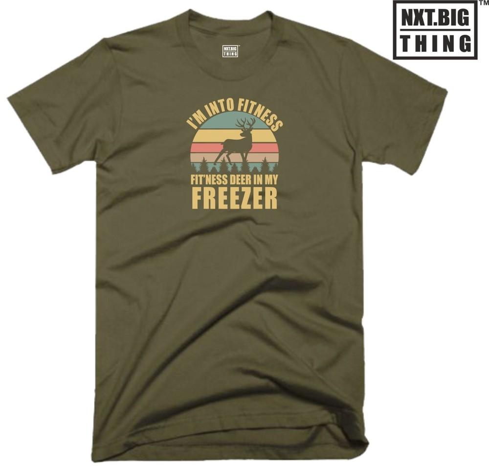 Im Into Fitness Deer T Shirt In My Freezer Funny Rude Offensive Xmas Gift Top M