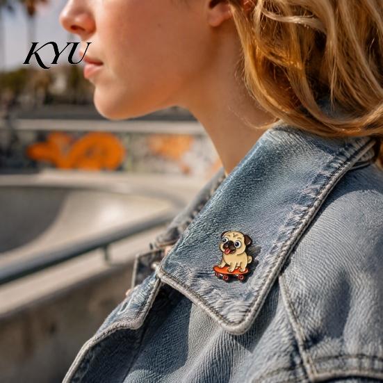 Pet Theme Brooch Cartoon Dog Enamel Brooch, Alloy Puppy Lapel Pin for Men Women, Pins Decorative Badge Clothes Bag Hat Scarf Suits Women