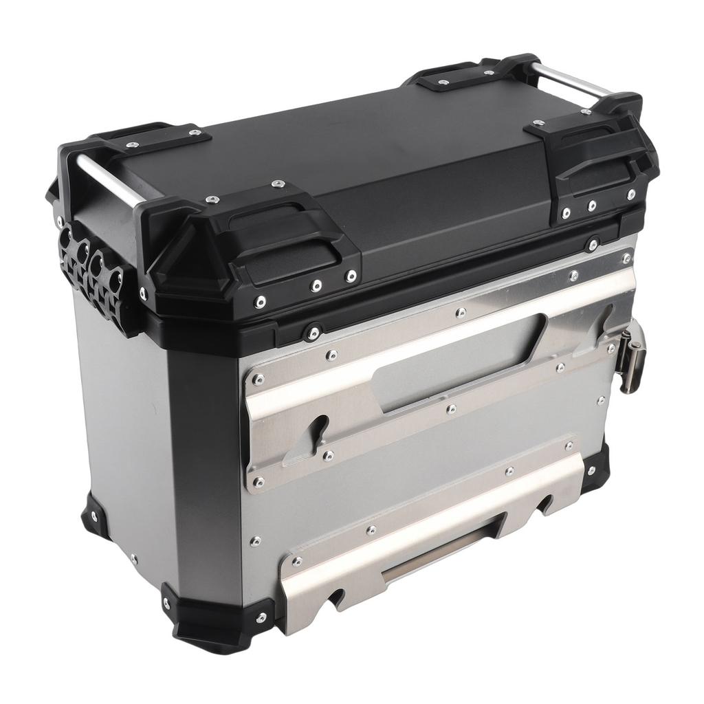 2PCS Motorcycle Side Box 35L Large Capacity Aluminum Alloy Hard Saddlebag with   Lock and Handle Replacement for  
