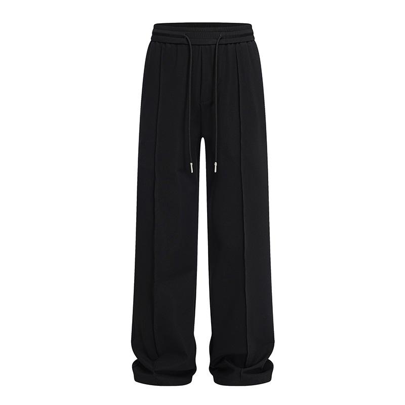 

Повседневные брюки Мужские летние Новые Драпированные Комфортные Трикотажные Прямые Длинные Брюки. 4XL