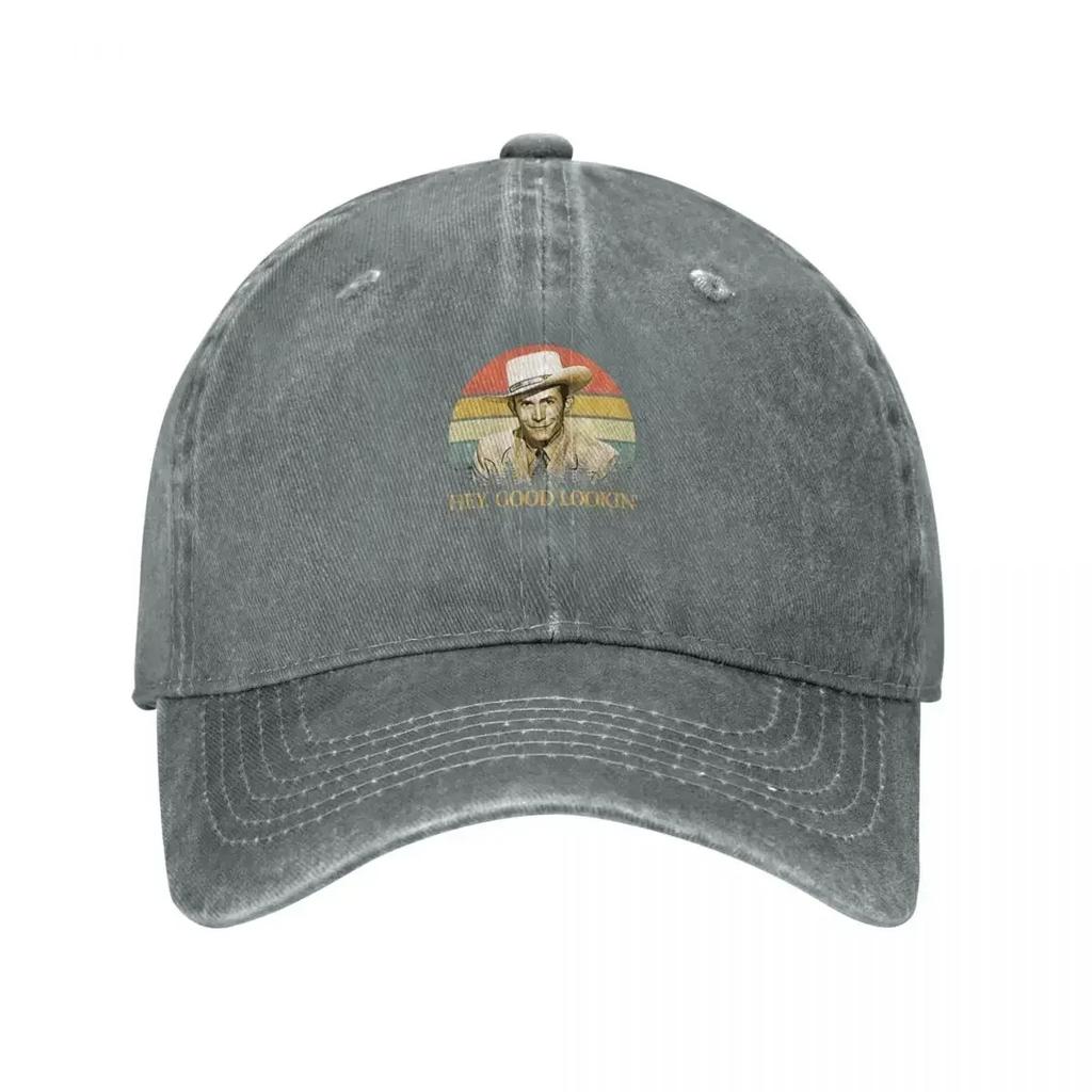 Hank Williams - Hey Good Vintage Sunset 2021 Baseball Cap beach hat Snap Back Hat Ladies Men's