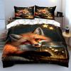 Gentle Fox Cuddling a Starlight Jar Print Soft Comfortable Duvet Cover Bedding Set Included 1*Duvet Cover 2*Pillowcases