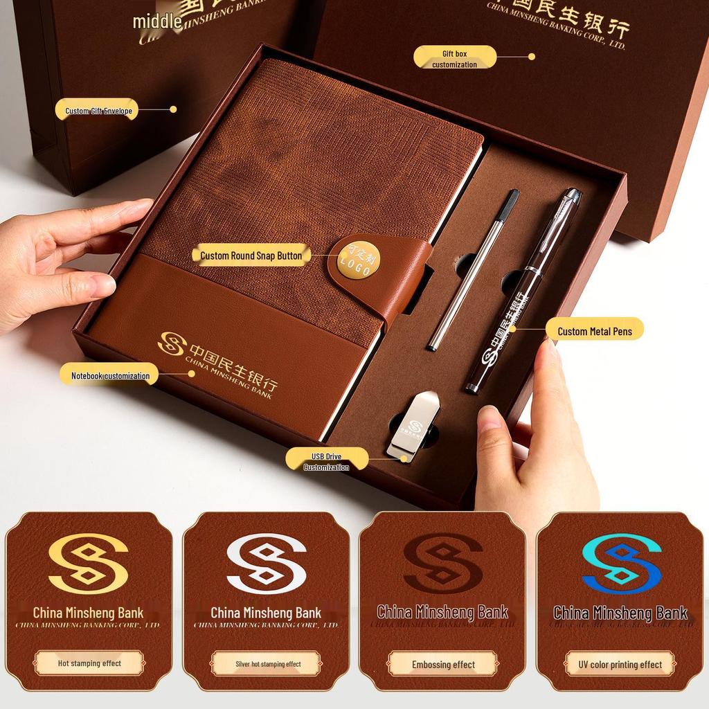 A5 Soft Leather Buckle Notebook: Customizable Diary Gift Set