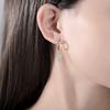 LUOTEEMI CZ Star Huggie Accessories Fashion Jewellery Beautiful Summer Gold Plated Hoop Earring
