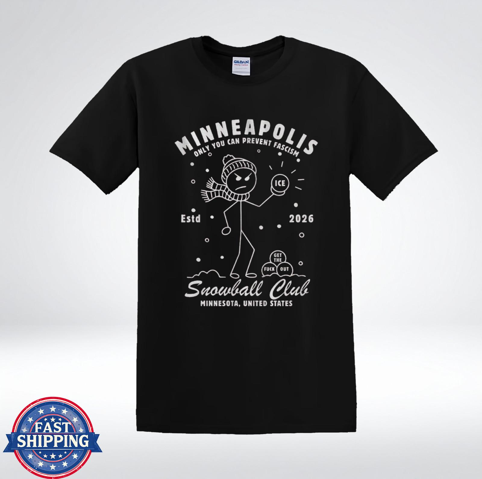 Only You Can Prevent Fascism Minneapolis Snowball Club T-Shirt M