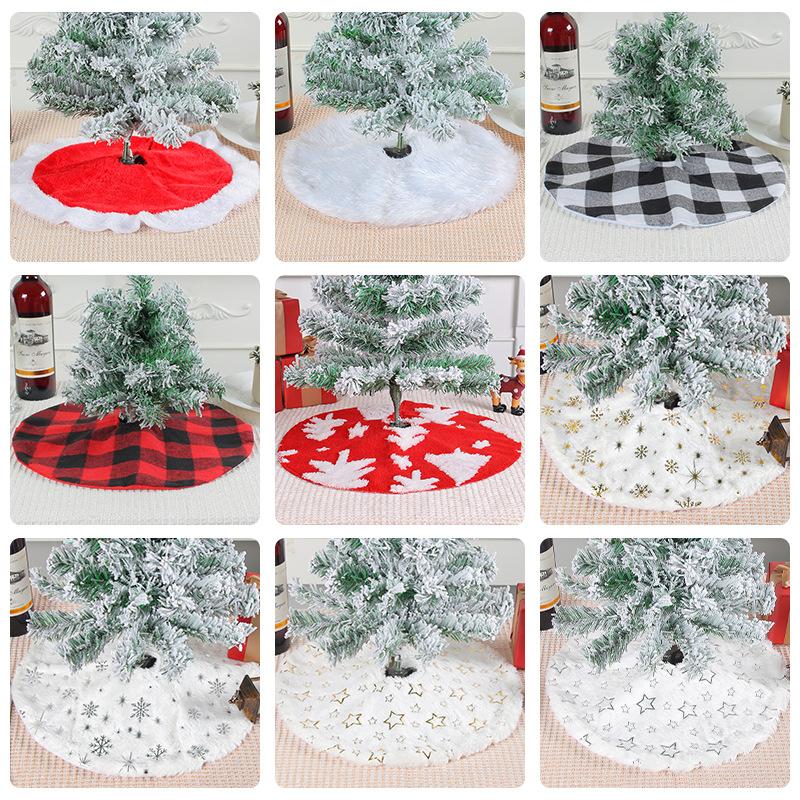 1Pc Home Outdoor Christmas Decoration Plush Christmas Tree Skirt