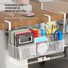 Non-drilling Under Desk Storage Basket Router Storage Rack Iron Hanging Basket for Office and Dormitory