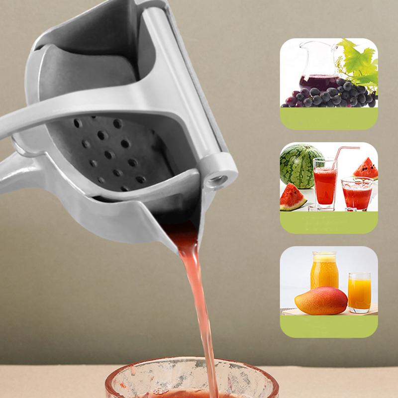 Manual Metal Fruit Vegetable Juicer Squeezer Eco-Friendly Dishwasher Safe Kitchen Accessory Orange Lemon Portable Aluminum Alloy