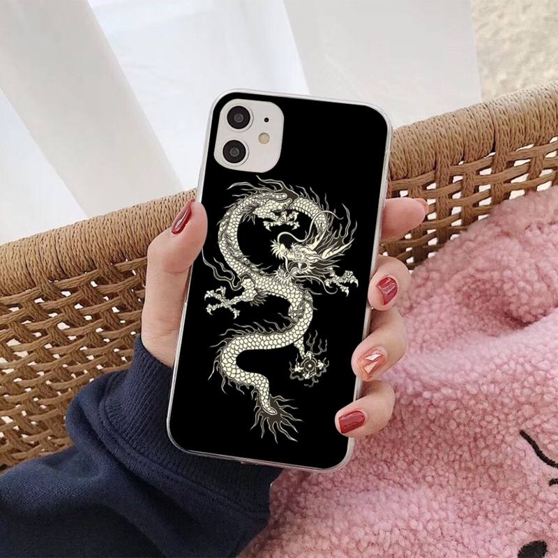 Fashion Dragon Animal Pattern Phone Case for iphone 13 8 7 6S Plus X 5S SE 2020 XR 11 12 mini pro XS MAX