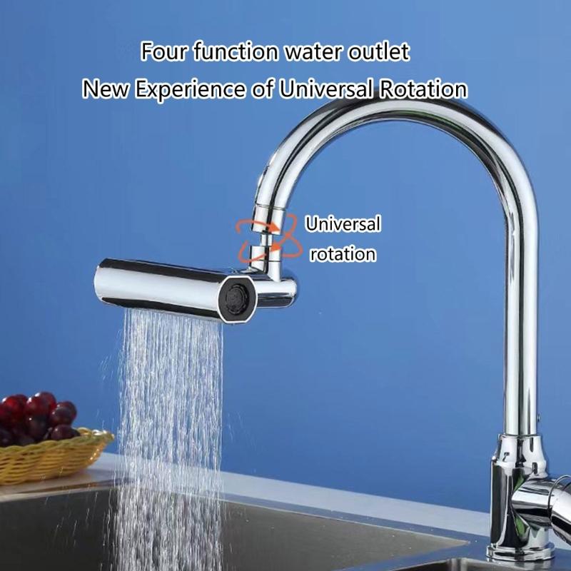 Kitchen Tap Spray Head 360 Swivels Spouts Faucet Extender Kitchen Sink Tap Spray Head Tap Aerator Large Area Replacement