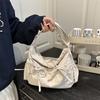 Street Style Large Capacity Messenger Bag With Zipper Closure For Daily Use