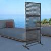 Black Diamond Privacy Screen – Freestanding Room Divider W/ Sturdy Steel Frame - 3-Panel Decorative Fence for Indoor/Outdoor Use