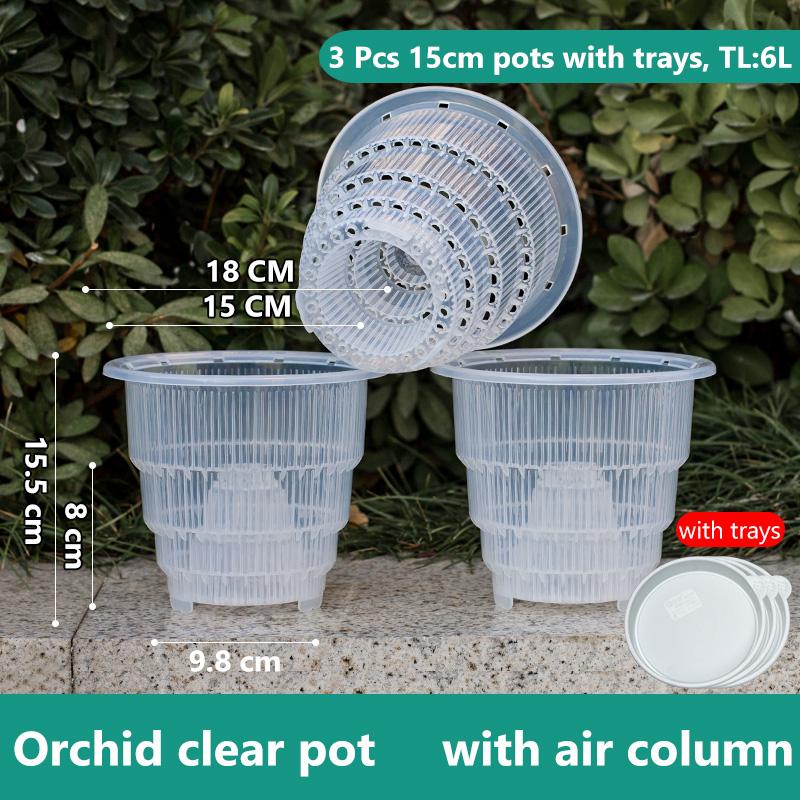 Meshpot Home Decoration Clear Orchid Pots with Holes Cattleya Dendrobium Orchid Plants Pot Cachepot In 10cm 12cm 15cm