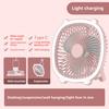Desk Fan with 3 Adjustable Wind Speeds And Light Design USB Charging Hanging