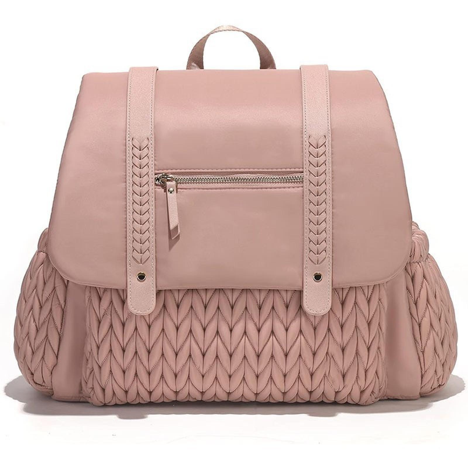 

Mommy Diaper Bag Baby Stroller Organizer Backpack Large Capacity Outdoor Travel Maternity Bag With Insulated Pocket Changing Pad One Size розовый