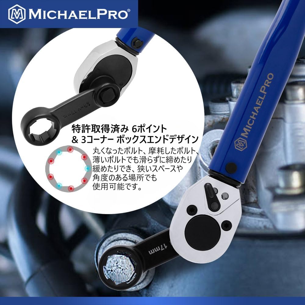 MichaelPro Box End Torque Adapter Extension Bite Metric Torque Extension for Torque In Torque Wrench Extension Adapter 12-Piece Set, Non-Slip Grip,