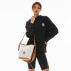 MLB Monogram Series New York Yankees Classic Jacquard Casual Versatile Cotton Bucket Bag Shoulder Bag Crossbody Bag Tote Bag Medium 3ABML024L-50CRD
