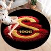 Galatasaray S Round Area Rug,Carpet Rug for Living Room Bedroom Sofa Playroom Decor,Non-slip Floor Mat
