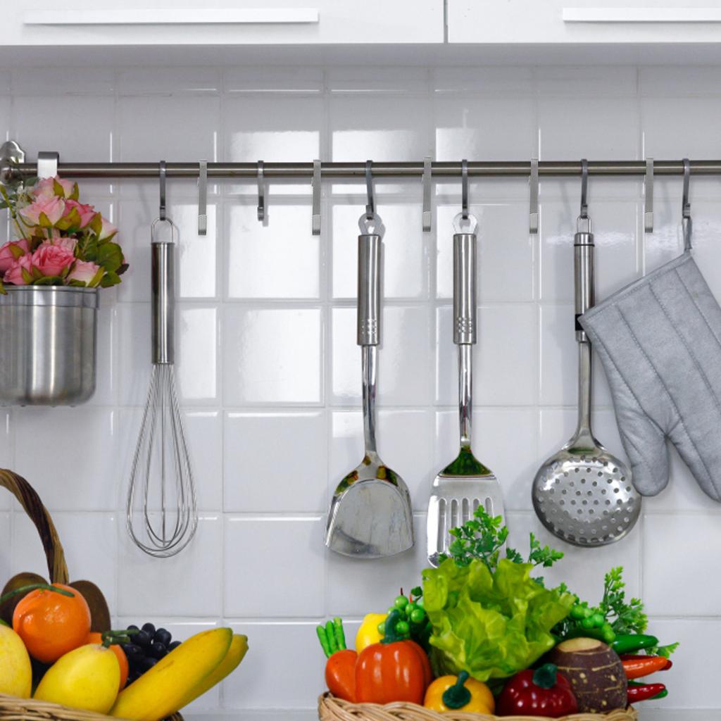 20Pcs Stainless Steel J Hooks Heavy Duty Rust Resistant Hang Clips for Kitchen Bathroom Wire Rack Shelf Utility Storage